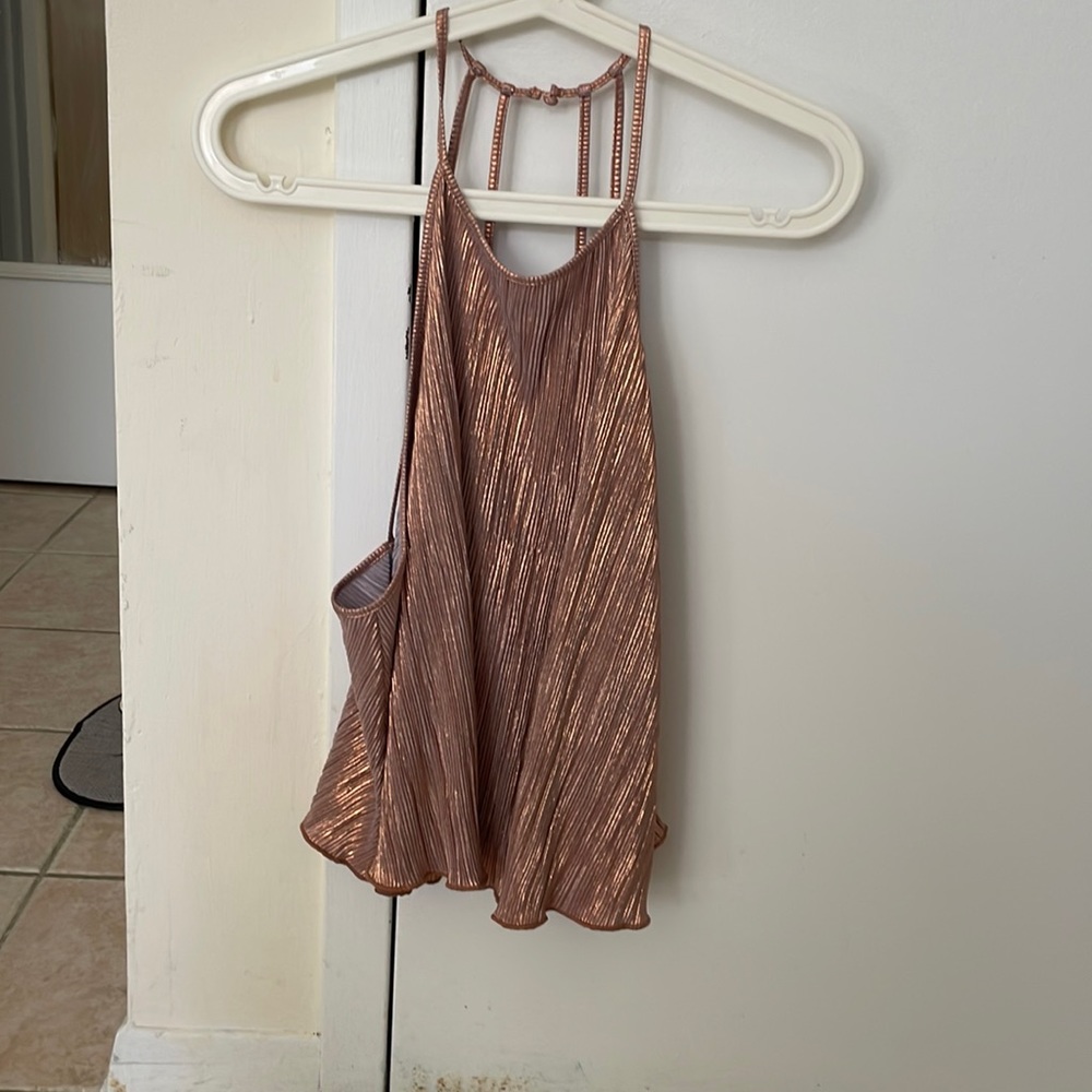 Size Large Rose Gold backless Top